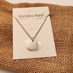 Silver Heart Stainless Steel Pendant Necklace